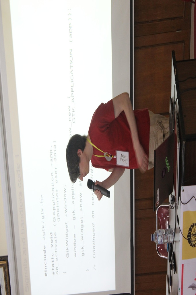 Look at that code! David, you are awesome! Photo taken by GNOME Asia Summit 2015 Local Committee - https://creativecommons.org/licenses/by-nc/2.0/