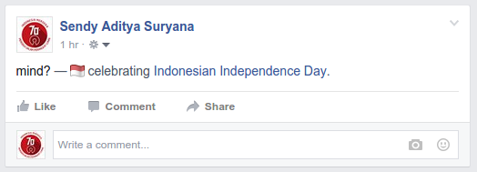 Facebook way to celebrate our independence day.