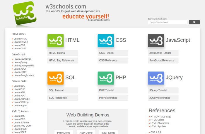 W3Schools Online Web Tutorials